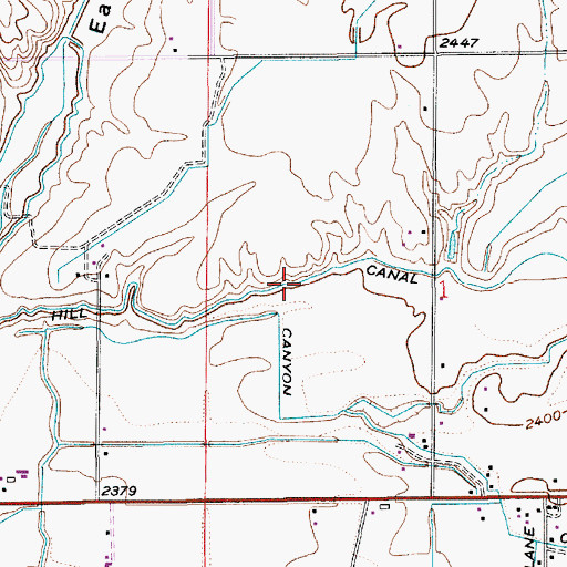 Topographic Map of Hill Canal, ID