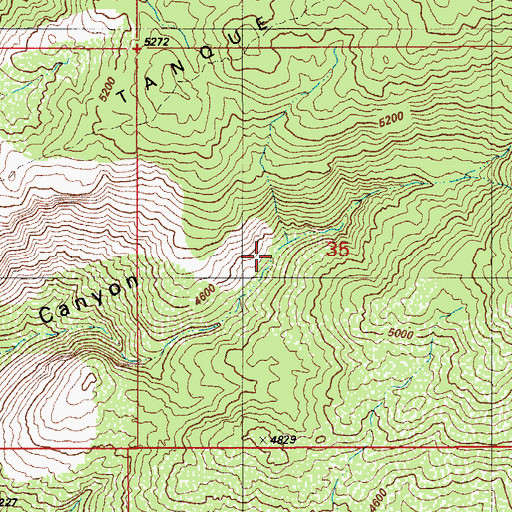 Topographic Map of Fresno Spring, AZ