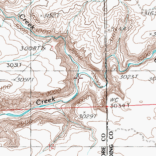 Topographic Map of Hog Creek, ID