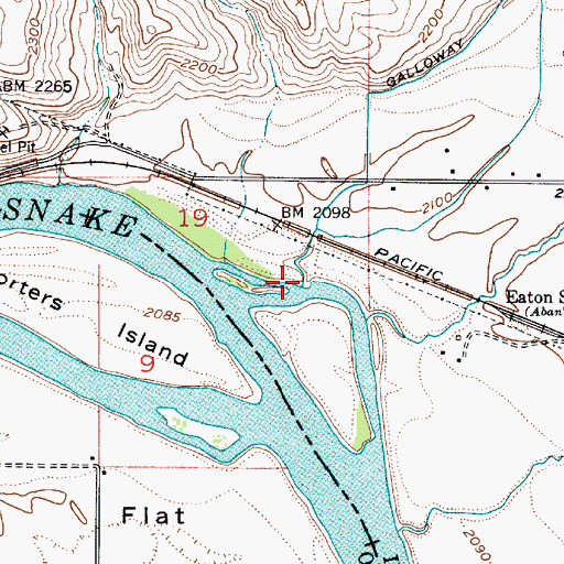 Topographic Map of Hog Creek, ID
