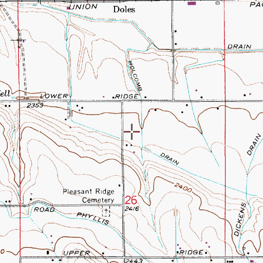 Topographic Map of Holcomb Drain, ID