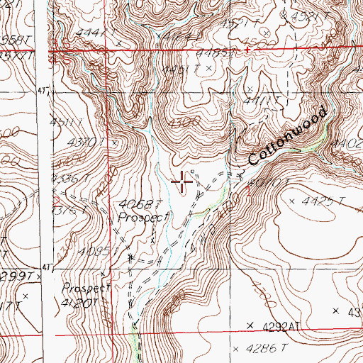 Topographic Map of Hole-In-The-Wall Cabin, ID