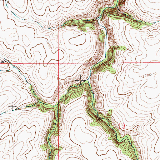 Topographic Map of Holes Creek, ID