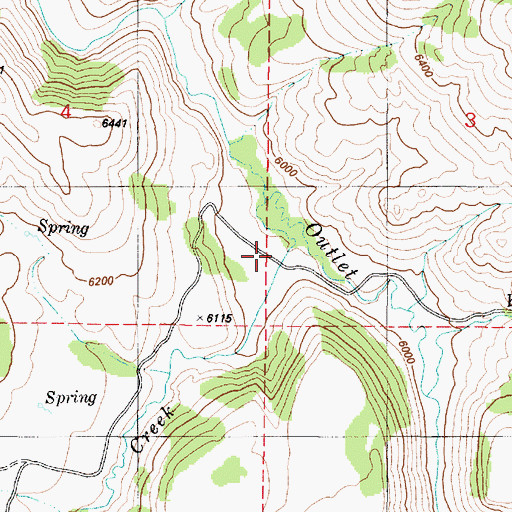 Topographic Map of Homer Creek, ID