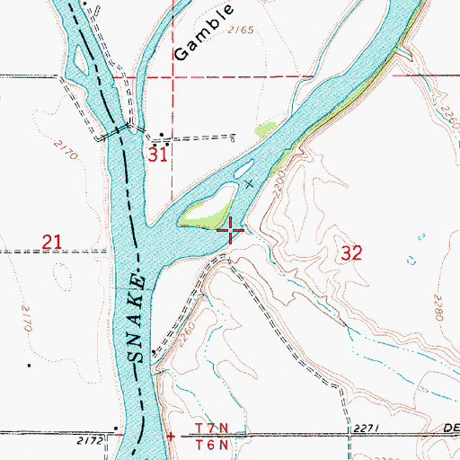 Topographic Map of Homestead Gulch, ID