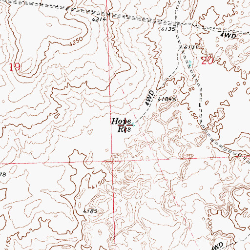 Topographic Map of Hope Reservoir, ID