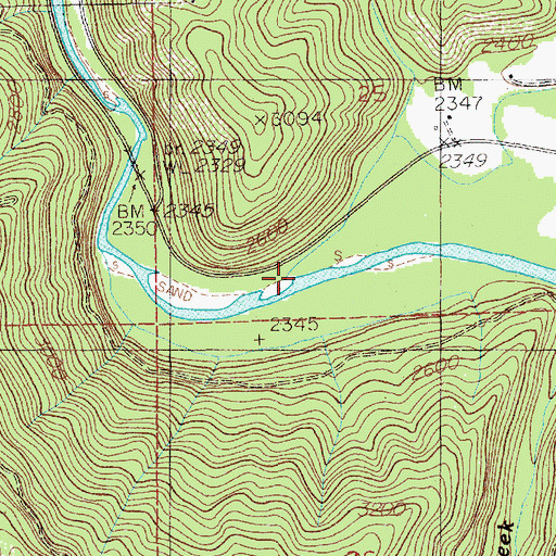 Topographic Map of Hopkins Creek, ID