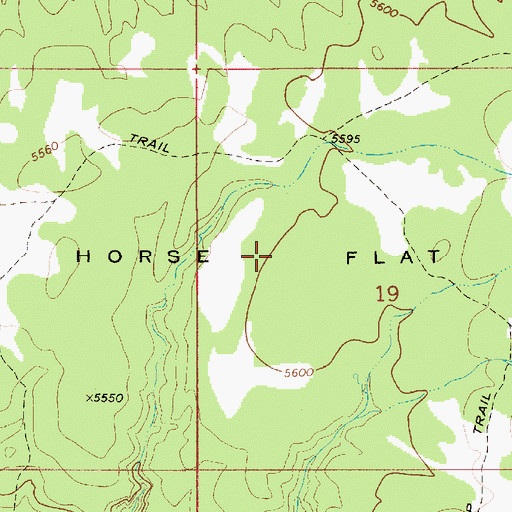 Topographic Map of Horse Flat, ID