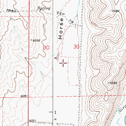 Topographic Map of Horse Valley, ID