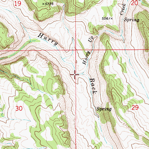 Topographic Map of Hurry Up Creek, ID