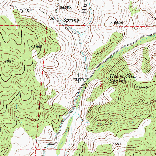 Topographic Map of Hutchins Canyon, ID