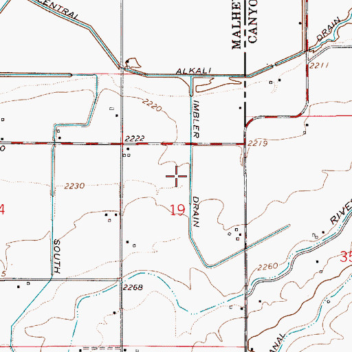 Topographic Map of Imbler Drain, ID
