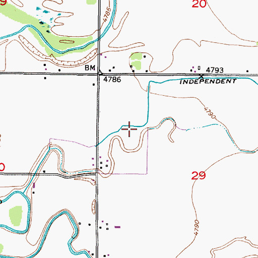 Topographic Map of Independent Canal, ID