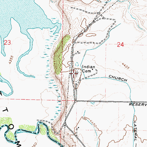 Topographic Map of Indian Cemetery, ID