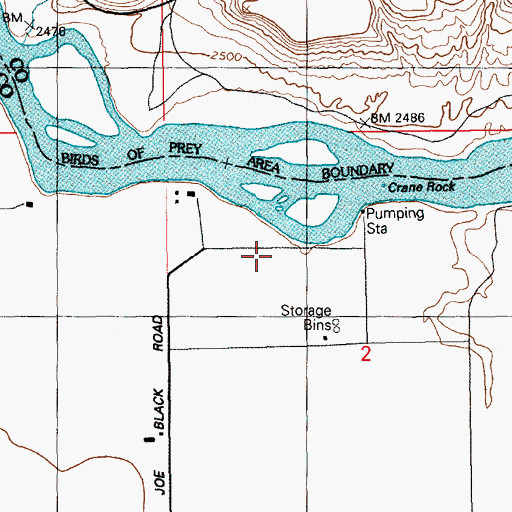 Topographic Map of Indian Cove, ID