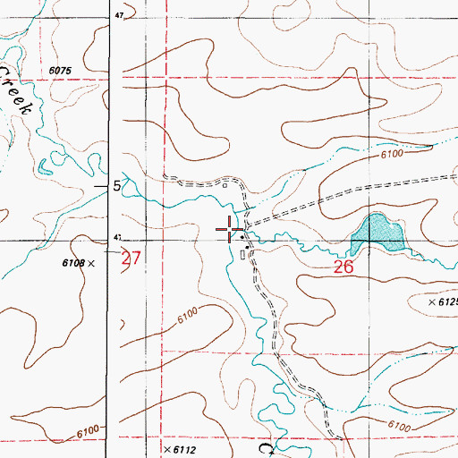 Topographic Map of Chicken Creek, ID