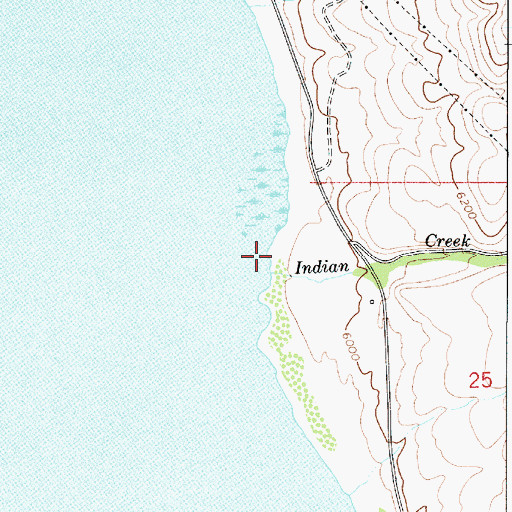 Topographic Map of Indian Creek, ID