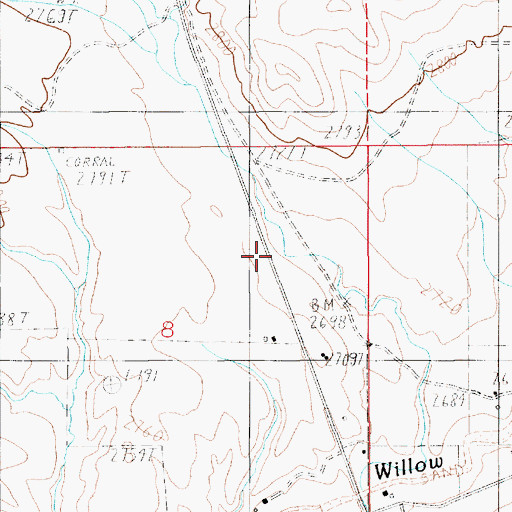 Topographic Map of Jackass Gulch, ID