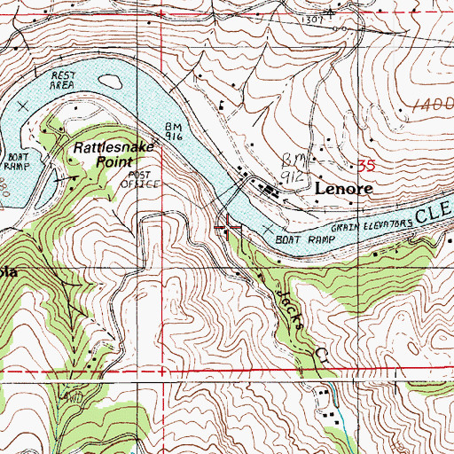 Topographic Map of Jacks Creek, ID