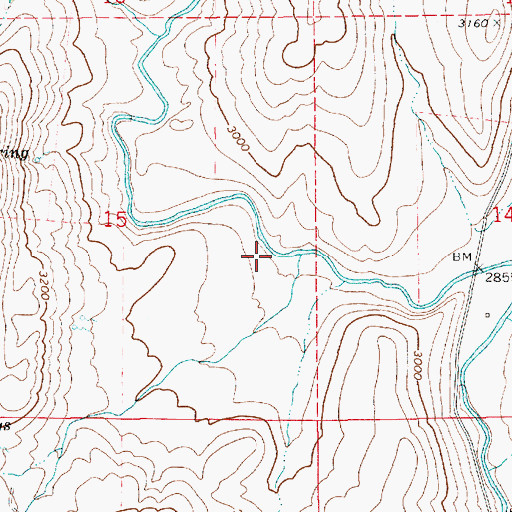 Topographic Map of Jackson Creek, ID