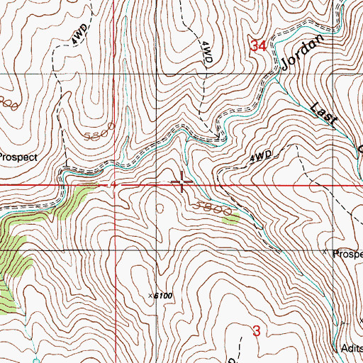 Topographic Map of Jacobs Gulch, ID