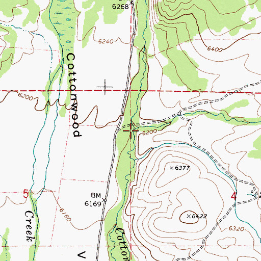 Topographic Map of Jacobson Creek, ID