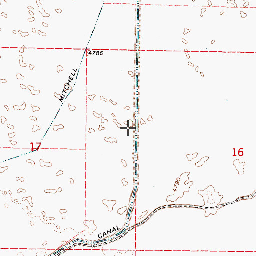 Topographic Map of Jefferson Canal, ID