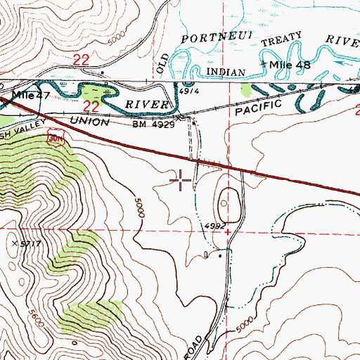 Topographic Map of Jenkins Canyon, ID