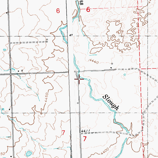 Topographic Map of Jim Byrns Slough, ID