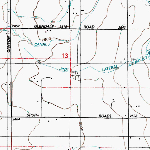 Topographic Map of Jinx Lateral, ID
