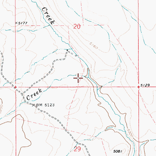 Topographic Map of Jobe Creek, ID
