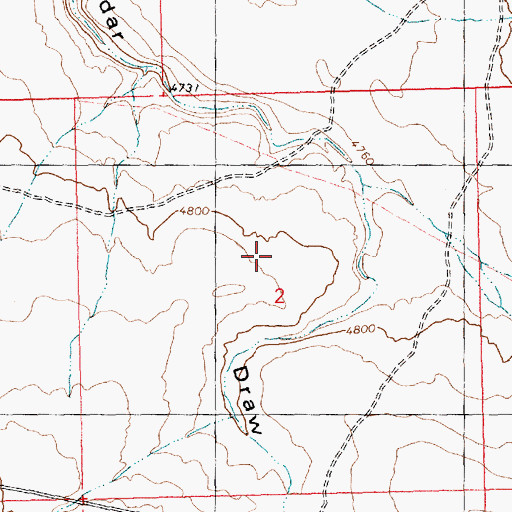 Topographic Map of John Boyd Draw, ID
