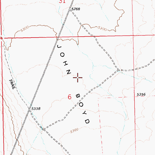 Topographic Map of John Boyd Flat, ID