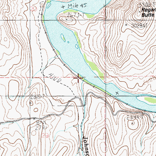 Topographic Map of Johnson Creek, ID
