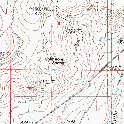Topographic Map of Johnstone Spring, ID