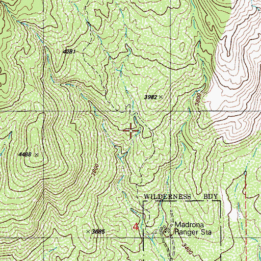 Topographic Map of Head Trails Springs, AZ