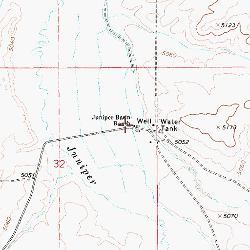 Topographic Map of Juniper Basin Ranch, ID