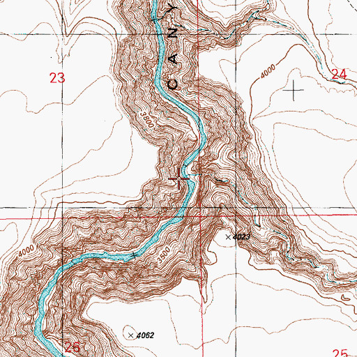 Topographic Map of Juniper Tree Draw, ID
