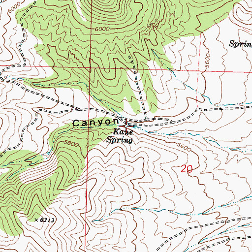 Topographic Map of Kane Spring, ID