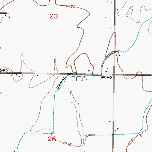 Topographic Map of Kearney Canal, ID