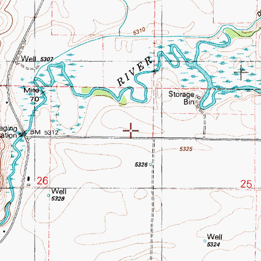 Topographic Map of Kelly School, ID