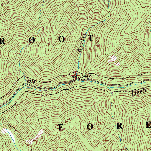 Topographic Map of Kerlee Creek, ID