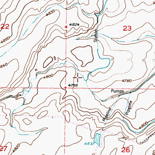 Topographic Map of Kettle Butte Drain, ID