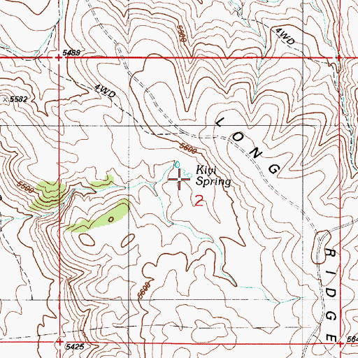 Topographic Map of Kiyi Spring, ID