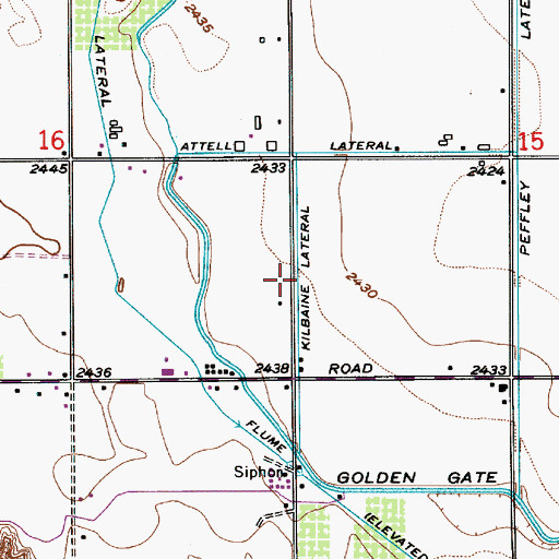 Topographic Map of Kilbaine Lateral, ID