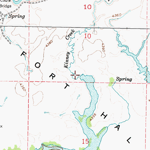 Topographic Map of Kinney Creek, ID