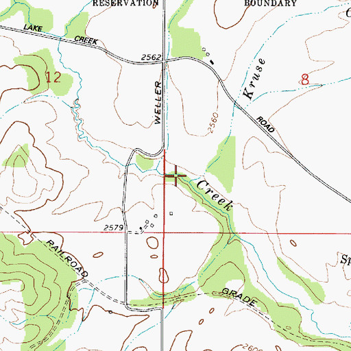Topographic Map of Kruse Creek, ID