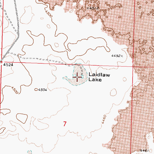 Topographic Map of Laidlaw Lake, ID