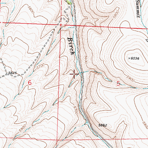 Topographic Map of Lake Creek, ID
