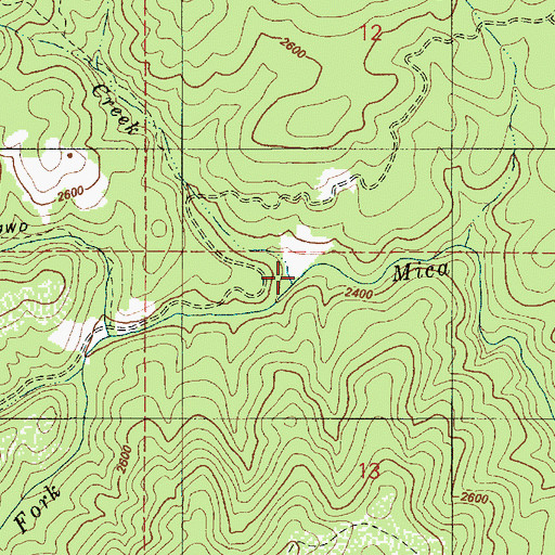 Topographic Map of Lamb Creek, ID